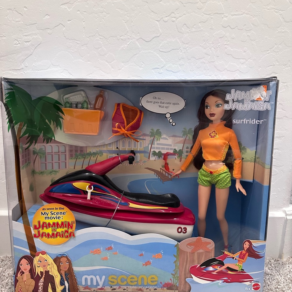 Mattel Blue and White Toy Packaging